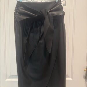Zara Black Faux Leather Pencil Skirt